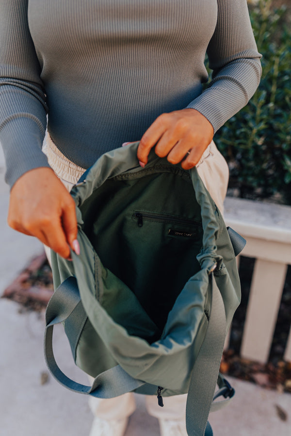 Rise And Grind Backpack In Sage Image - 3