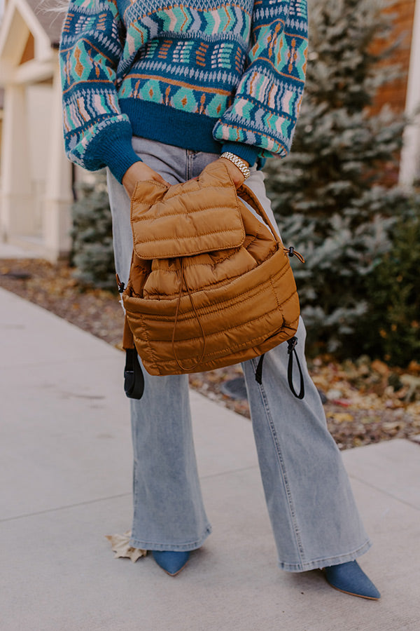 On The Way Backpack In Camel Image - 1