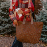 The Bristol Faux Leather Tote In Brown Image - 1