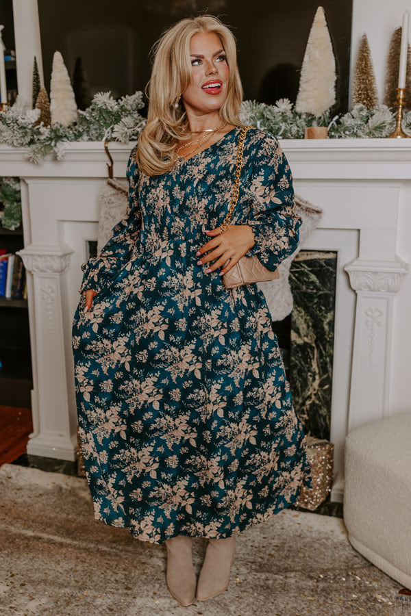 Chic And Charming Floral Midi Curves Image - 1