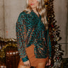 Modern Muse Velvet Burnout Top in Teal Image - 1