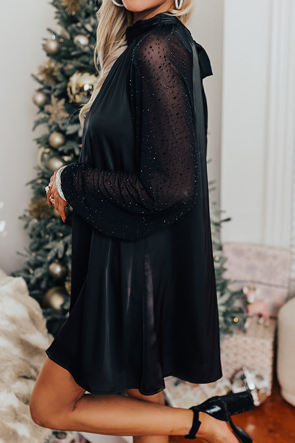 A Night In Paris Embellished Dress In Black Image - 3