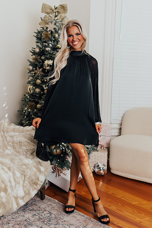 A Night In Paris Embellished Dress In Black Image - 5