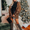 Toasty Times Metallic Knit Cardigan In Copper Image - 1
