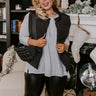 Cool Weather Inclined Puffer Vest in Black Curves Image - 1