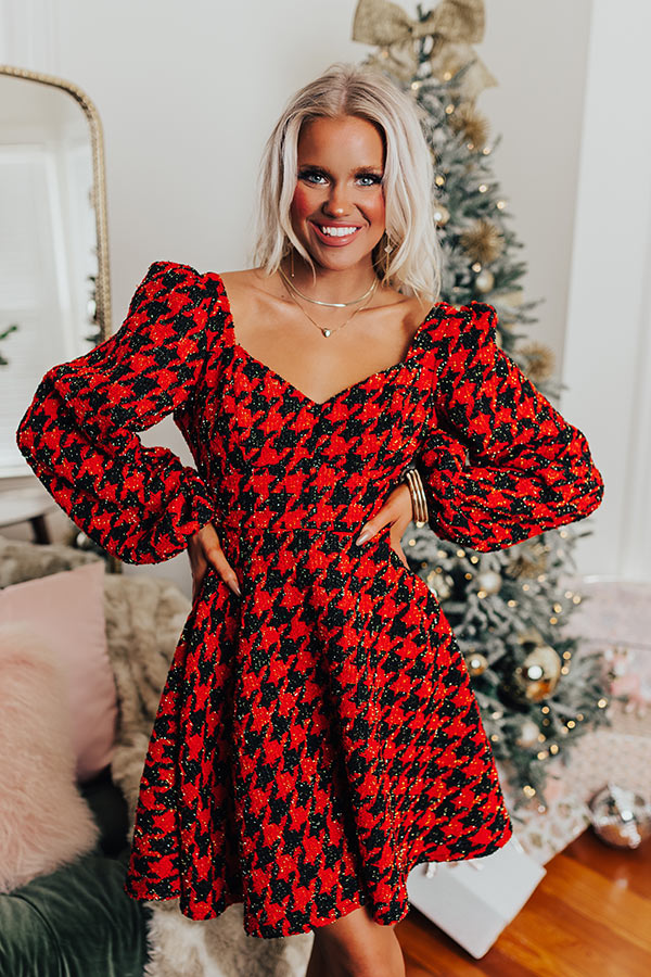 Twirl The Day Away Tweed Mini Dress Image - 4