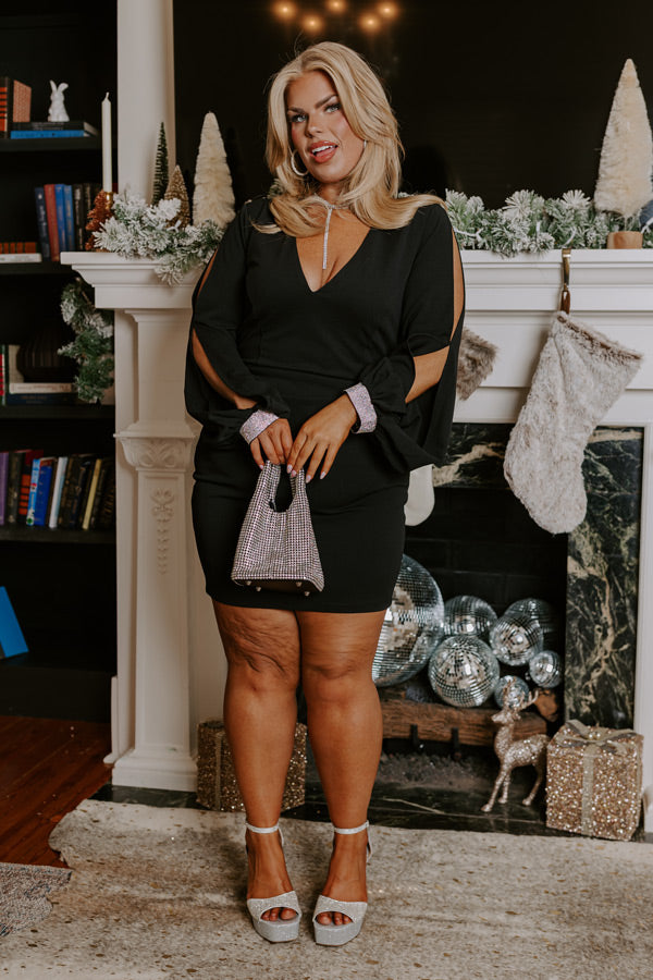 Material Girl Mini Dress in Black Curves Image - 1