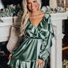 Simple & Elegant Satin Mini Dress Image - 1
