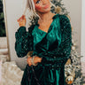 Simple & Elegant Velvet Top In Hunter Green Image - 1