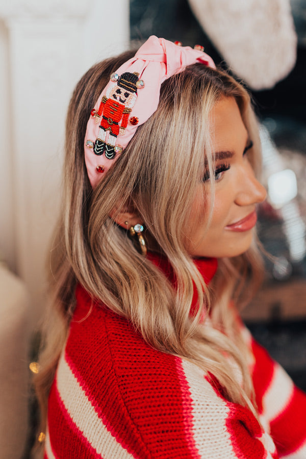 The Nutcracker Beaded Headband in Pink Image - 1