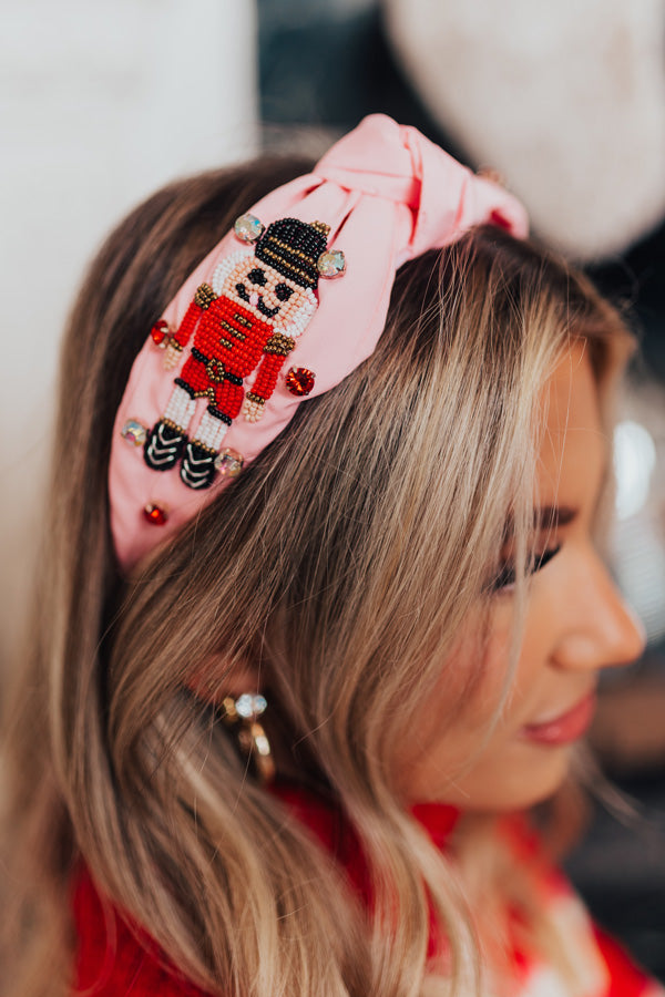 The Nutcracker Beaded Headband in Pink Image - 2