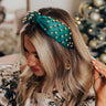 Buttercup Kisses Embellished Headband In Emerald Image - 1