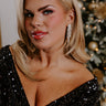 Fizzy Feels Rhinestone Earrings in Gold Image - 1