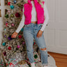 Morning Escape Puffer Vest In Hot Pink Image - 1