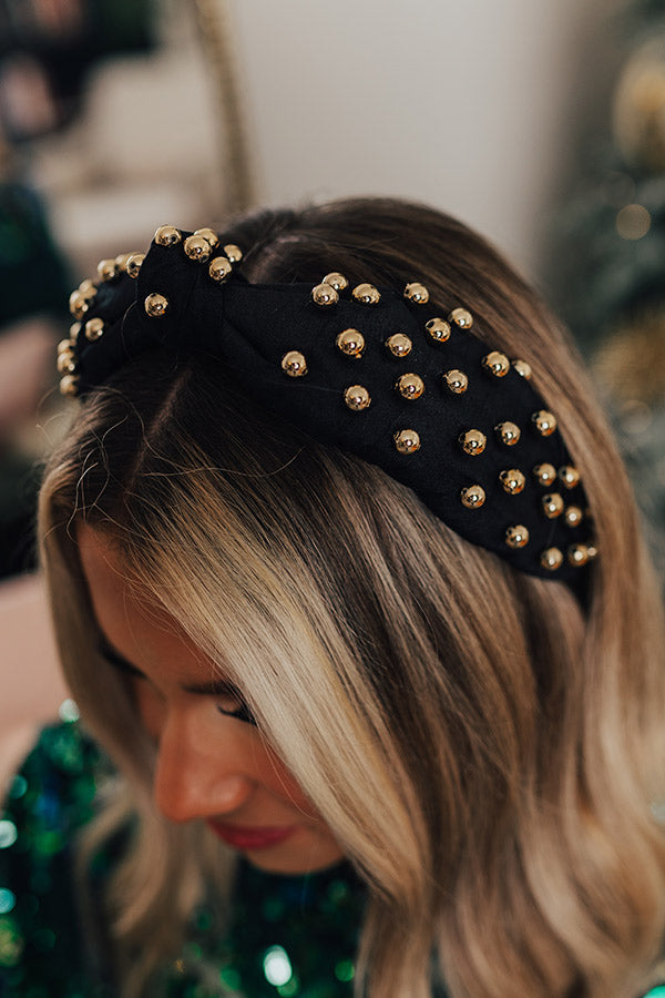 Buttercup Kisses Embellished Headband In Black Image - 2