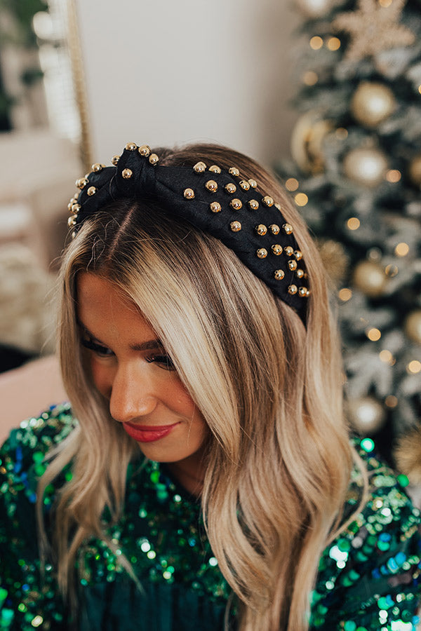 Buttercup Kisses Embellished Headband In Black Image - 3