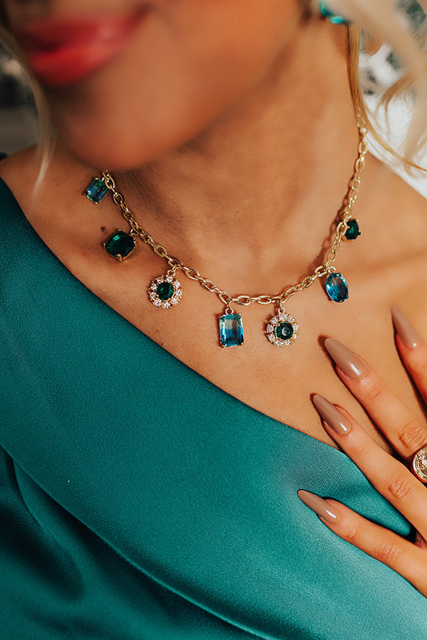 Statement Maker Necklace In Emerald