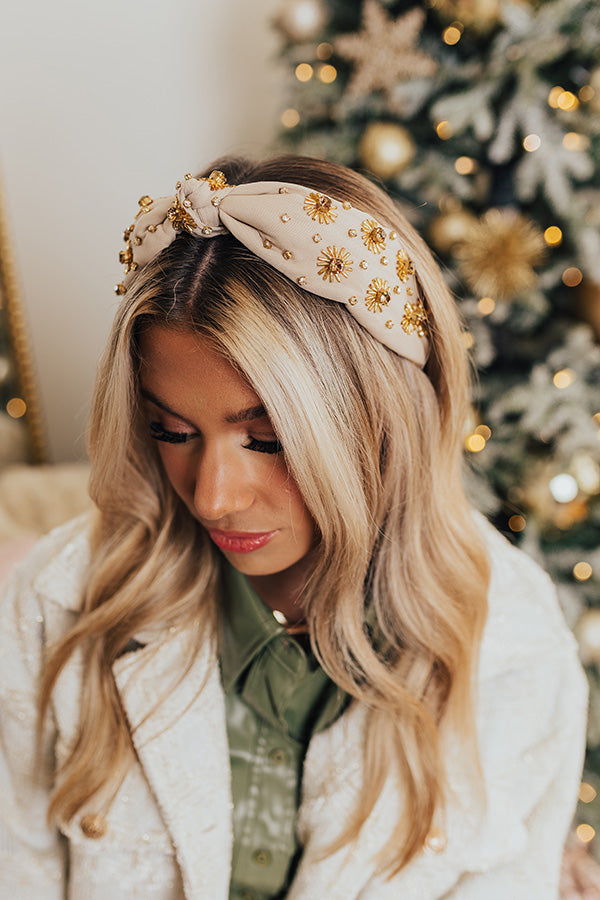 Dreamy And Dazzling Embellished Headband In Stone Image - 3