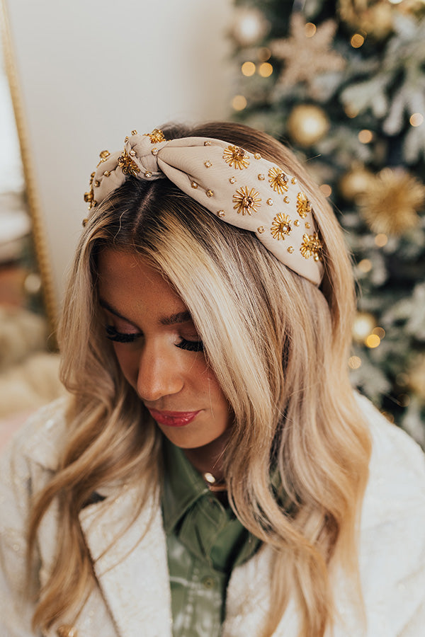 Dreamy And Dazzling Embellished Headband In Stone Image - 1