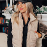 Morning Escape Puffer Vest In Iced Latte Image - 1