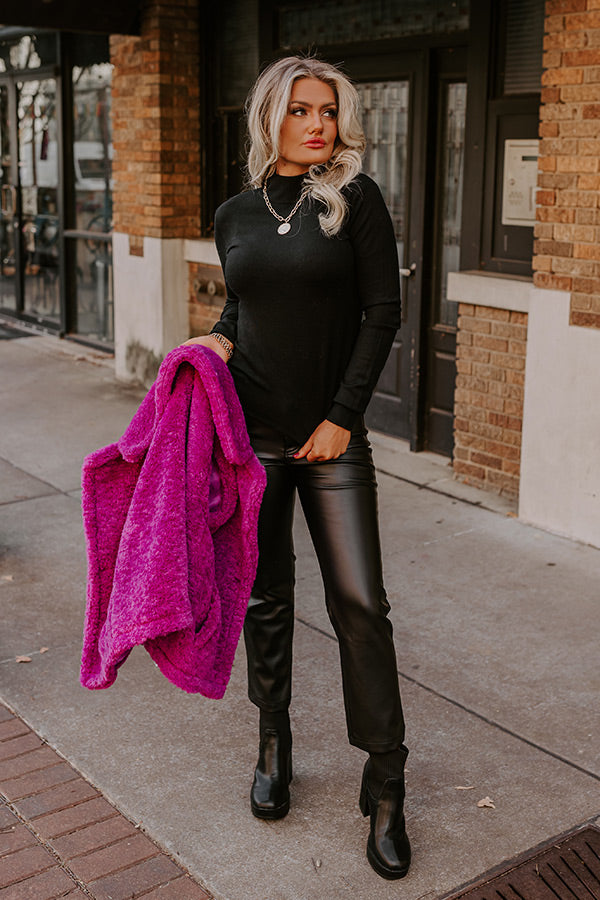 Foliage Falling Sweater Top In Black Image - 2