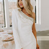 Shimmering Twilight Embellished Mini Dress in White Image - 1