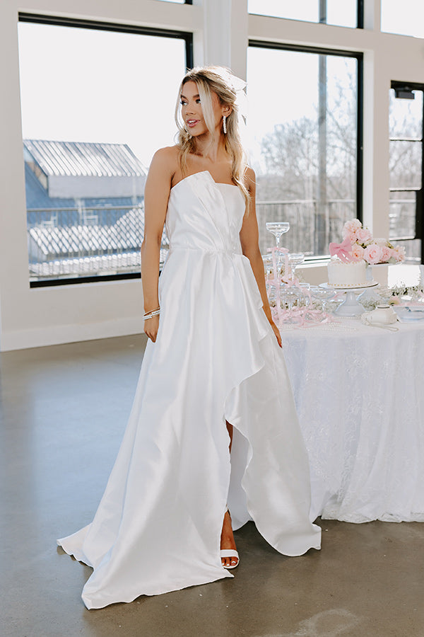 Lovely Moment Satin Maxi Dress Image - 2