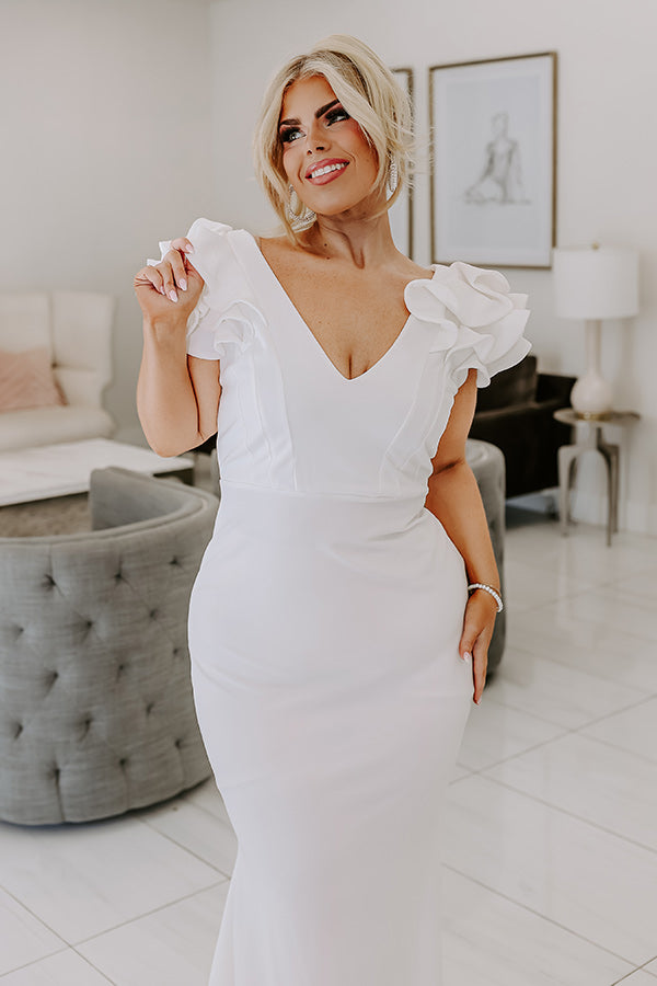 The Lindsey Ruffle Maxi Dress Curves Image - 2