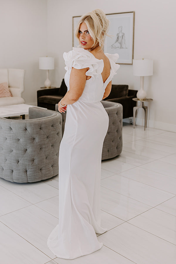 The Lindsey Ruffle Maxi Dress Curves Image - 4