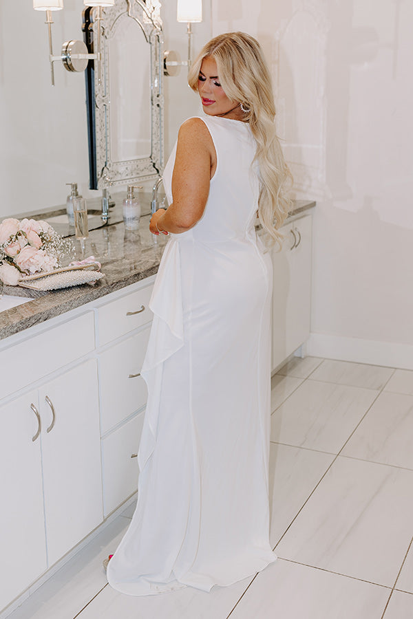 The Allie Ruffle Maxi Dress Curves Image - 4