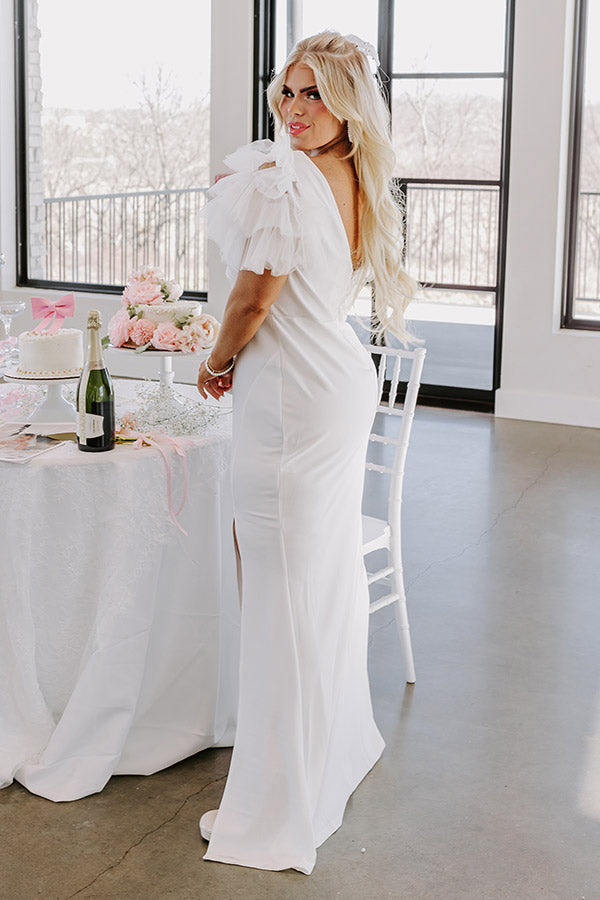 Yes To Forever Maxi Dress in White Curves Image - 3