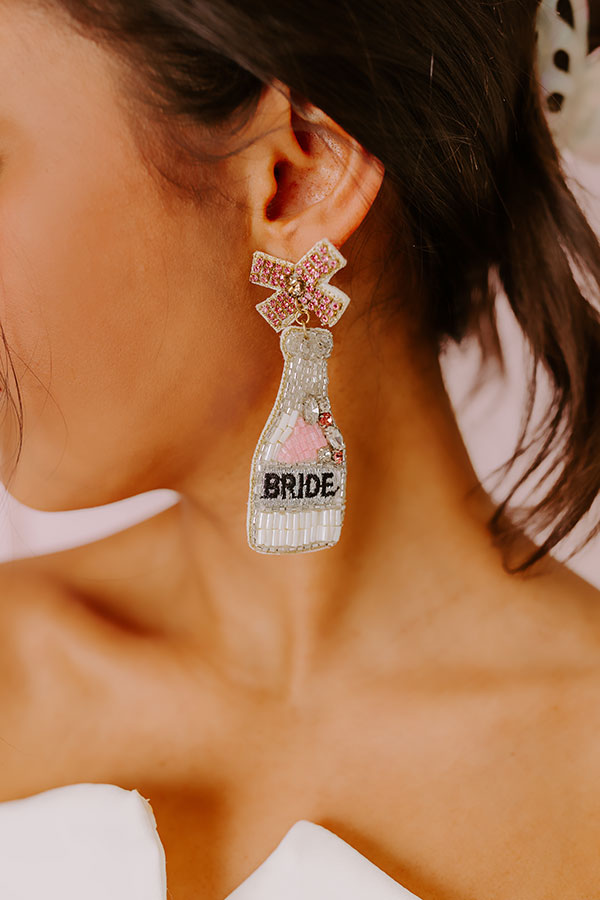 Toast To The Bride Earrings In Silver Image - 3