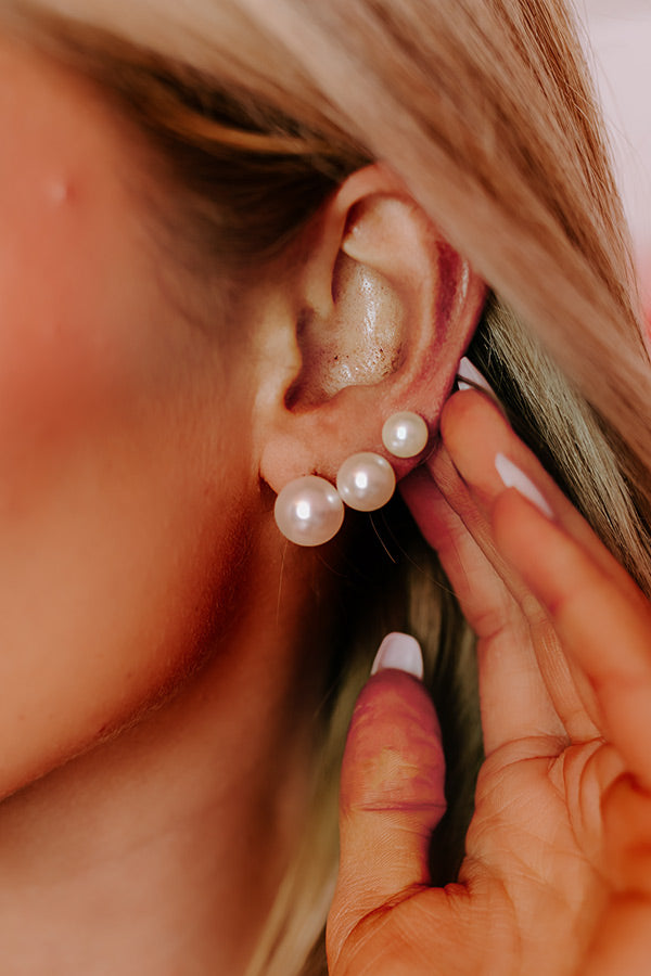 Pure Perfection Pearl Earring Set Image - 2