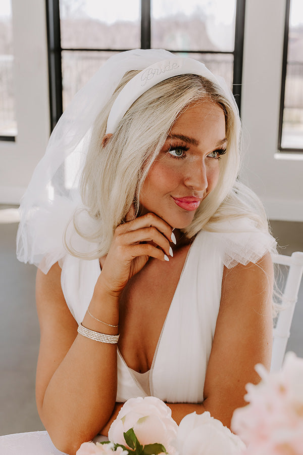 Bride Embellished Veil Headband