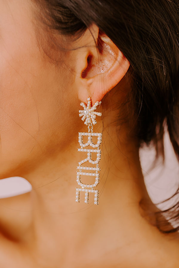 Bride Pearl Earrings Image - 3