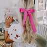 The Judy Long Velvet Bow Hair Clip Image - 1