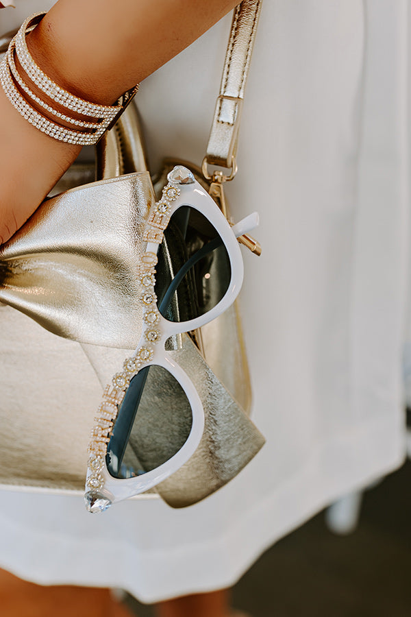 Bride To Be Embellished Cat Eye Sunglasses Image - 4