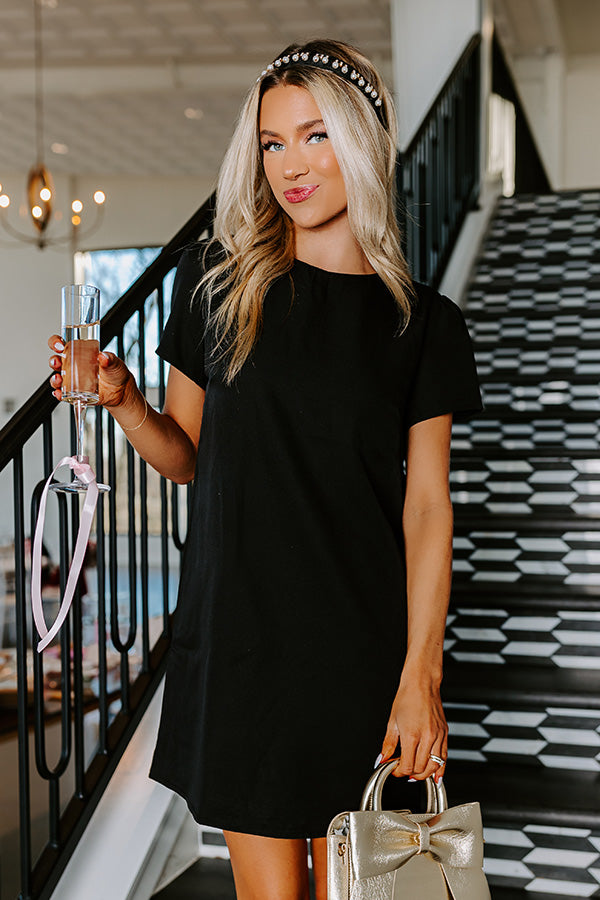 Sweetly Simple Mini Dress in Black Image - 5
