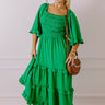 Toes In The Sand Smocked Midi in Green Curves Image - 1