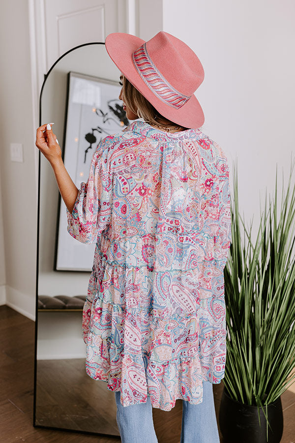 Viva La Travel Paisley Tunic In Pink Image - 4