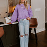 Let's Take A Trip Knit Sweater in Lavender Image - 1
