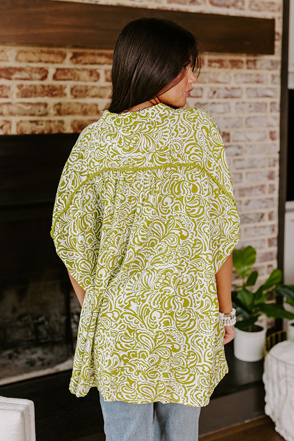 Daylight Mix Button Up In Lime Image - 4