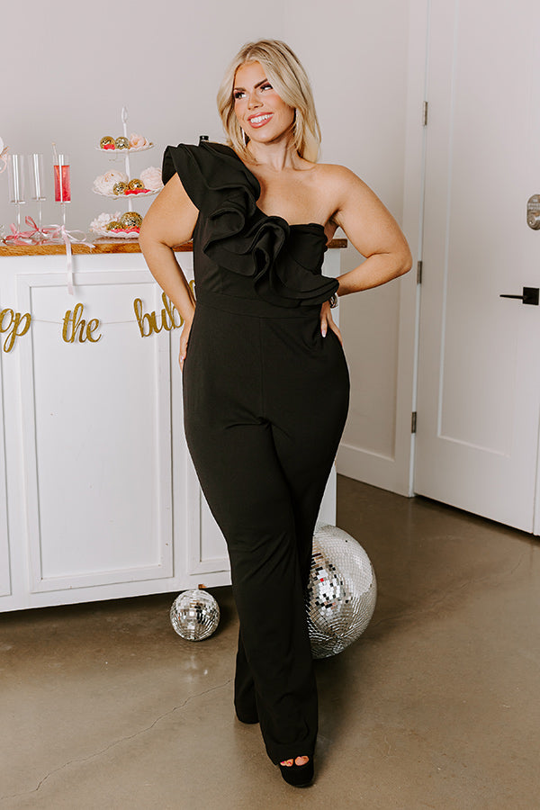 Best Party Ever Ruffle Jumpsuit Curves Image - 2