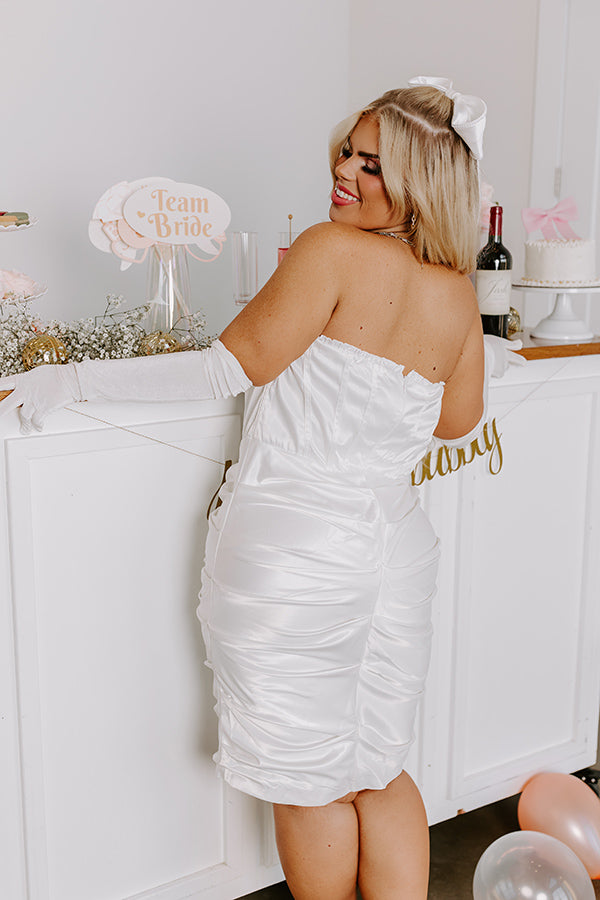 Someone Like You Ruched Satin Midi Curves Image - 4