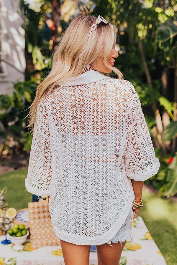 Adventure Seeker Crochet Top In White Image - 3