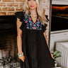 Hidden Bungalow Embroidered Dress In Black Image - 1