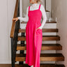 Gather The Courage Smocked Jumpsuit In Hot Pink Image - 1