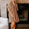 Across The World Mineral Wash Mini Dress In Mocha Curves Image - 1