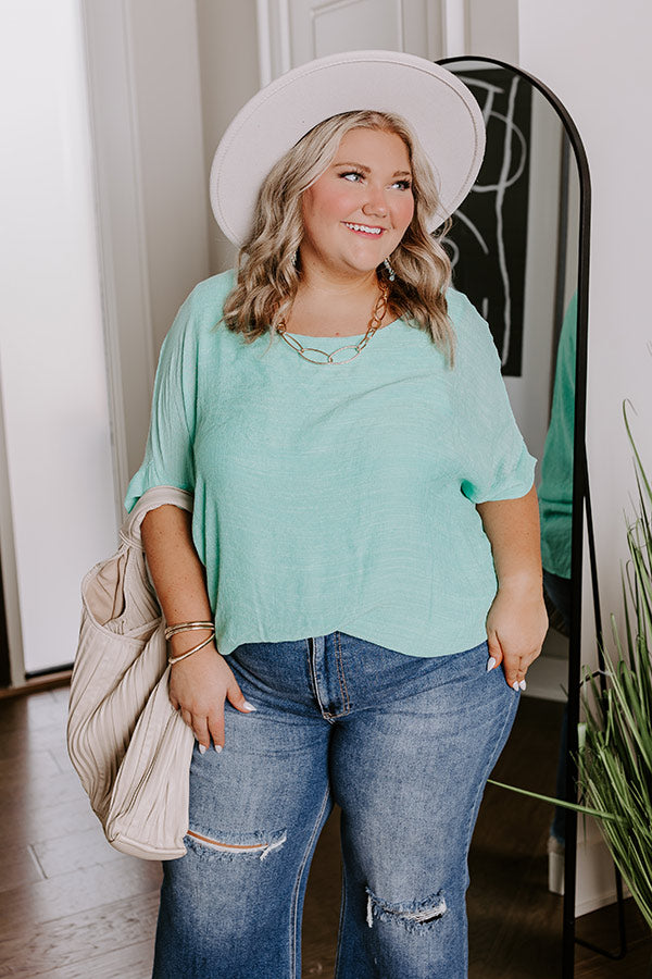 Grateful Life Shift Top In Mint Curves Image - 2