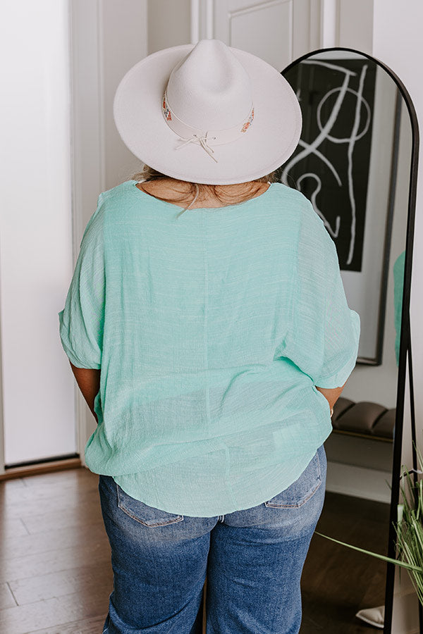 Grateful Life Shift Top In Mint Curves Image - 5